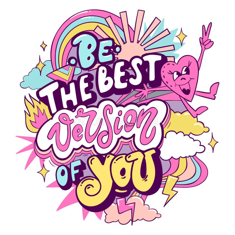 Be the Best Version of You Fun Color Quotes Motivation Poster Stock ... The Best Air Purifiers for Clean Living