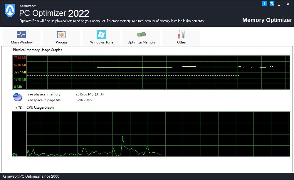 Asmwsoft PC Optimizer - Ram Optimizer RAM Optimization Tools for Gamers