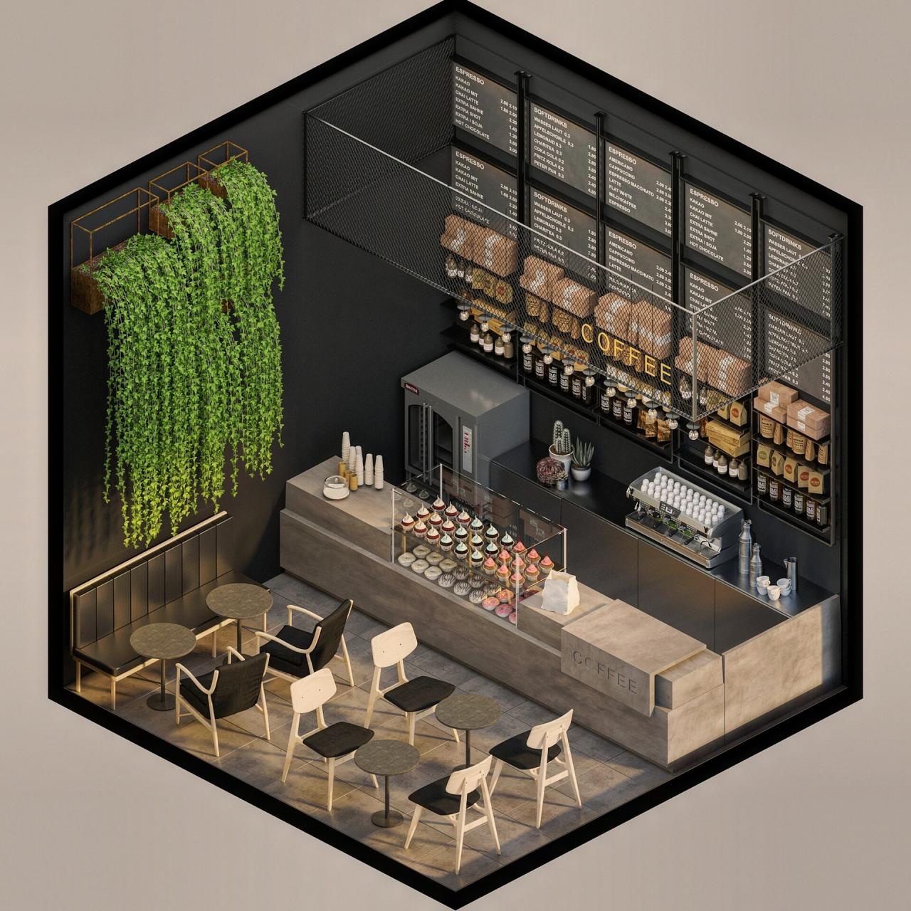 ArtStation - Corner Coffee Shop Where to Shop for Indoor Hanging Chairs Online